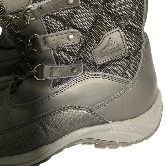 Pacific Mountain Whiteout Water Resistant Charcoal Winter Snow Boots