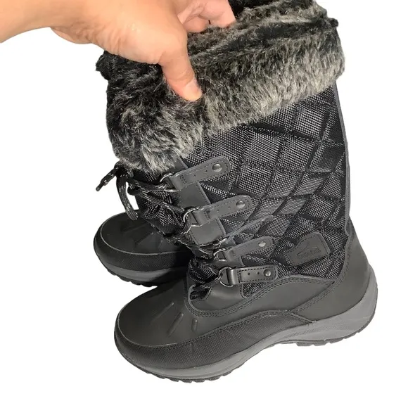 Pacific Mountain Whiteout Water Resistant Charcoal Winter Snow Boots