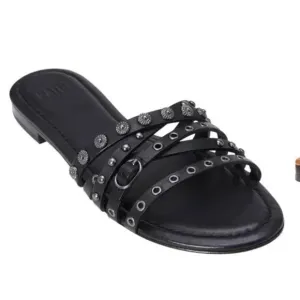 Paige Women’s Dylan Flat Sandals in Black Size 9.5‎