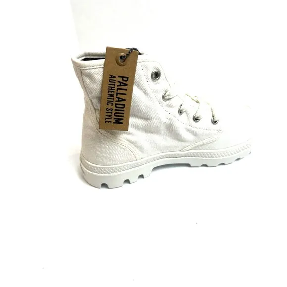Palladium Pampa Hi Boots Women’s Sz 7 Organic Sneakers Star White Chunky Retro