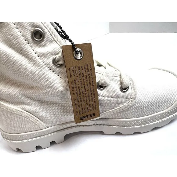 Palladium Pampa Hi Boots Women’s Sz 7 Organic Sneakers Star White Chunky Retro