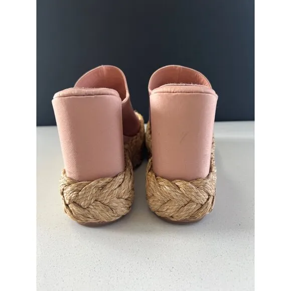PALOMA BARCELÓ BLUSH PLATFORM SLIDE ESPADRILLES SANDALS  SIZE 38