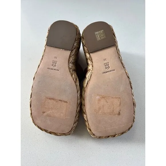 PALOMA BARCELÓ BLUSH PLATFORM SLIDE ESPADRILLES SANDALS  SIZE 38