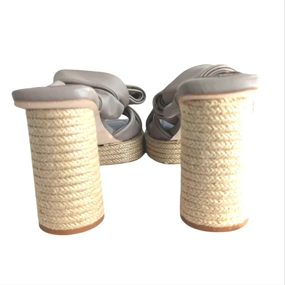 Paloma Barcelo Beige Luna Tie-Up Strappy Heels..... Size 40/US 9.5