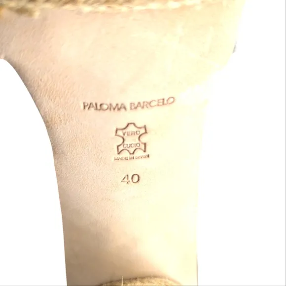 Paloma Barcelo Beige Luna Tie-Up Strappy Heels..... Size 40/US 9.5