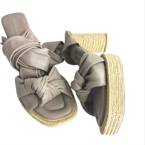 Paloma Barcelo Beige Luna Tie-Up Strappy Heels..... Size 40/US 9.5