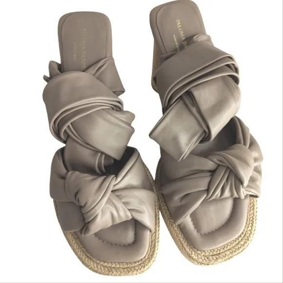 Paloma Barcelo Beige Luna Tie-Up Strappy Heels..... Size 40/US 9.5