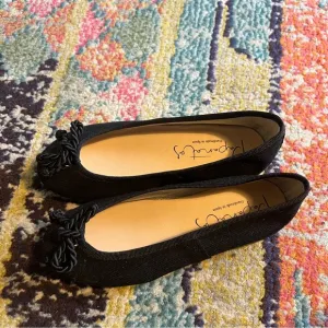 Papanatas Black Ribbed Ballet Flat size EUR 30