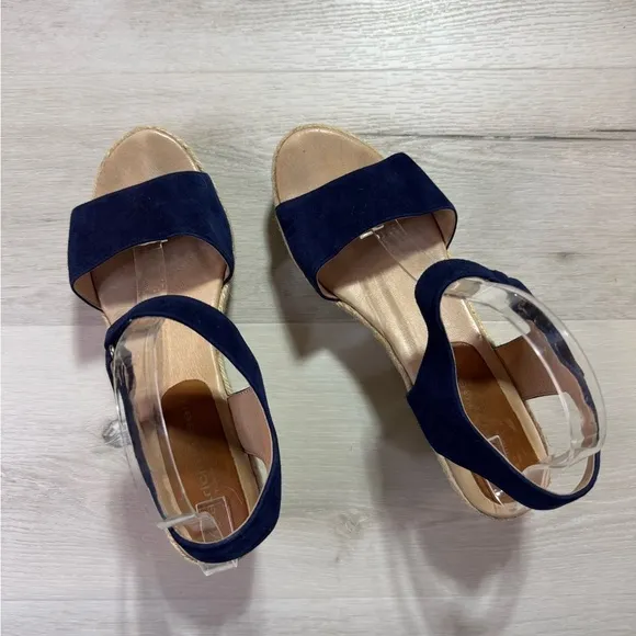Patricia Green Corrie Platform Espadrilles in Navy, Size 41