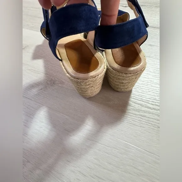 Patricia Green Corrie Platform Espadrilles in Navy, Size 41