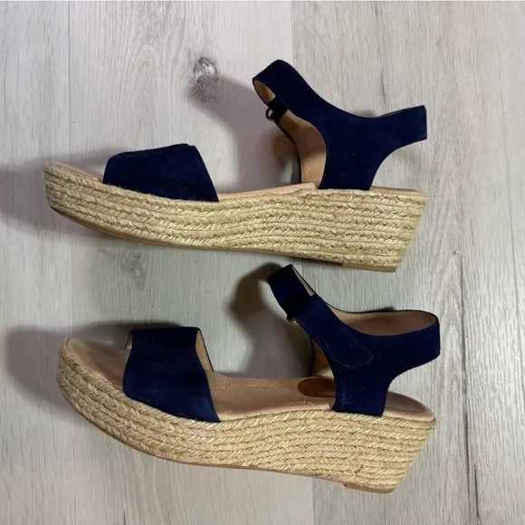 Patricia Green Corrie Platform Espadrilles in Navy, Size 41