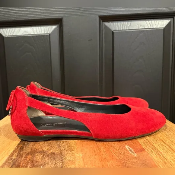 Paul Green cutout red Ballet Flats 6
