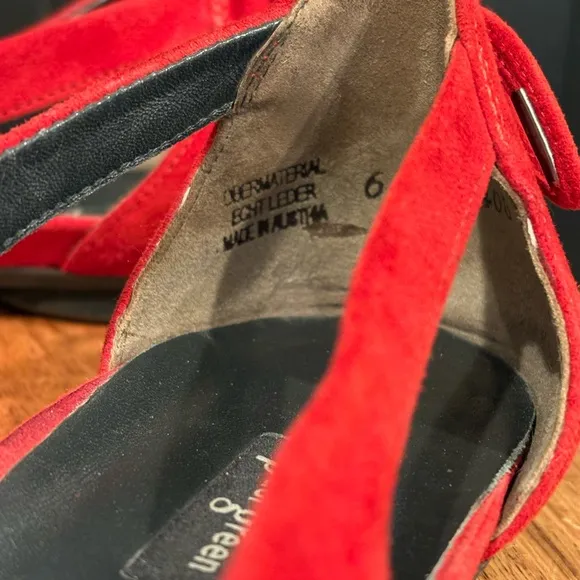 Paul Green cutout red Ballet Flats 6
