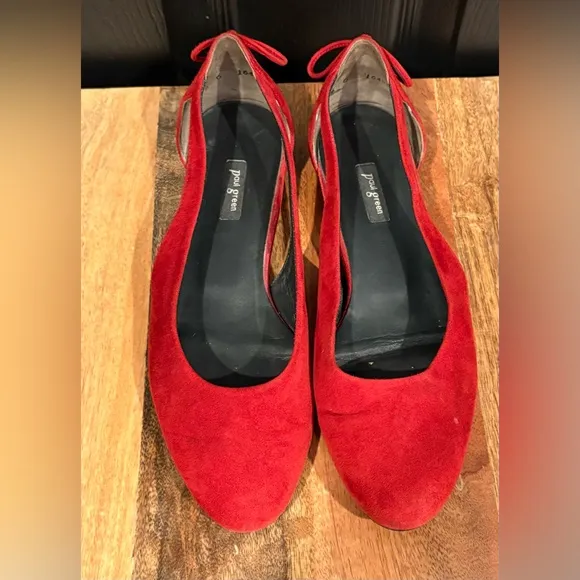 Paul Green cutout red Ballet Flats 6