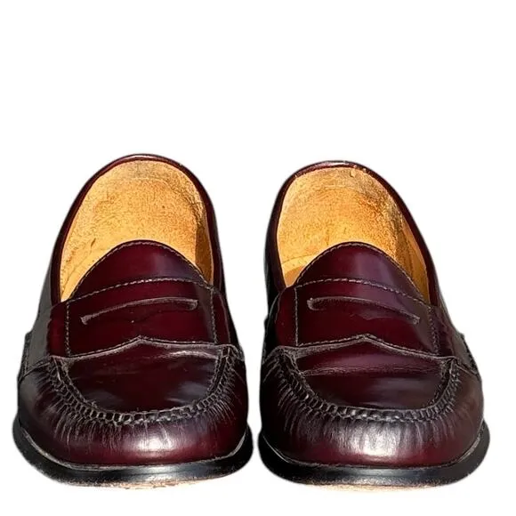 Penny Loafers Cole Haan Pinch Size 9D Burgundy Luxury Premium EUC