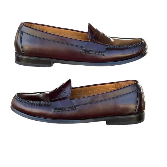 Penny Loafers Cole Haan Pinch Size 9D Burgundy Luxury Premium EUC