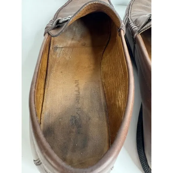 Peter Millar Horse-Bit Brown Leather Loafers Men’s Size 11M