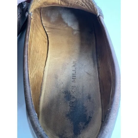 Peter Millar Horse-Bit Brown Leather Loafers Men’s Size 11M