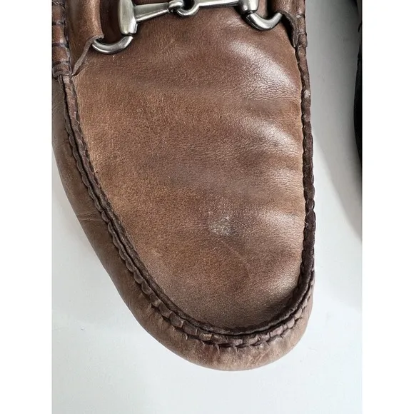 Peter Millar Horse-Bit Brown Leather Loafers Men’s Size 11M