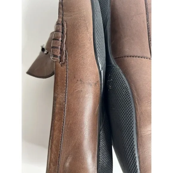 Peter Millar Horse-Bit Brown Leather Loafers Men’s Size 11M