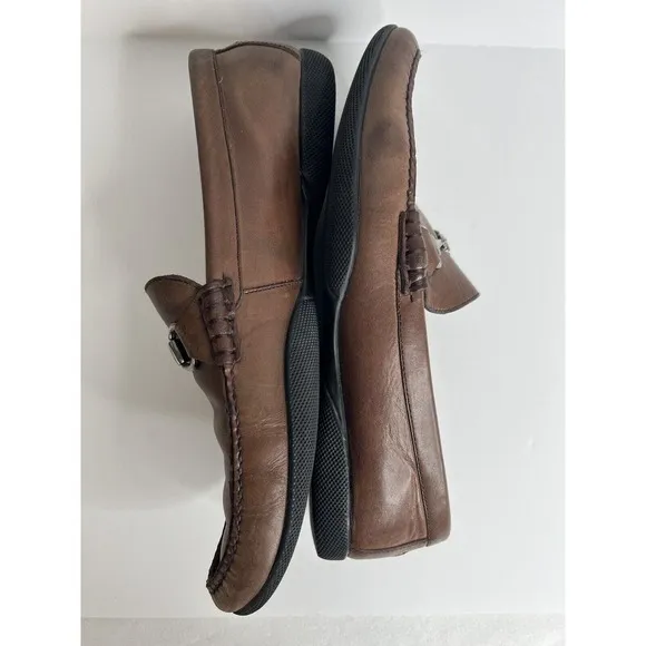 Peter Millar Horse-Bit Brown Leather Loafers Men’s Size 11M