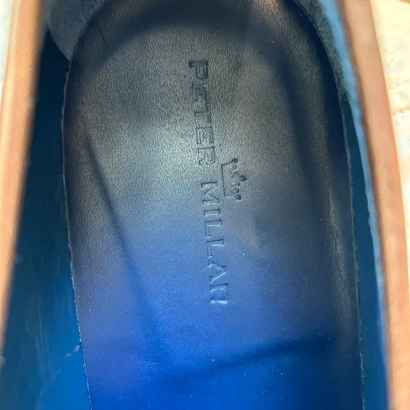 Peter Millar Men's Burnished Penny Loafers in Brown
