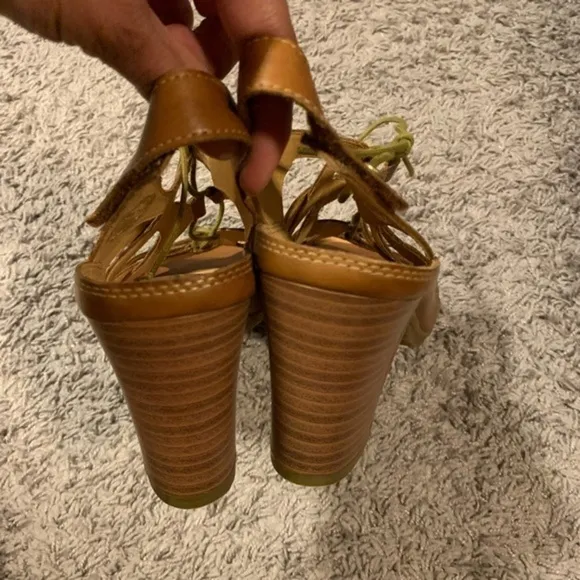 Pikolinos Leather Gladiator Strappy Heel Sandals Heels Brown Size 41, 10.5-11