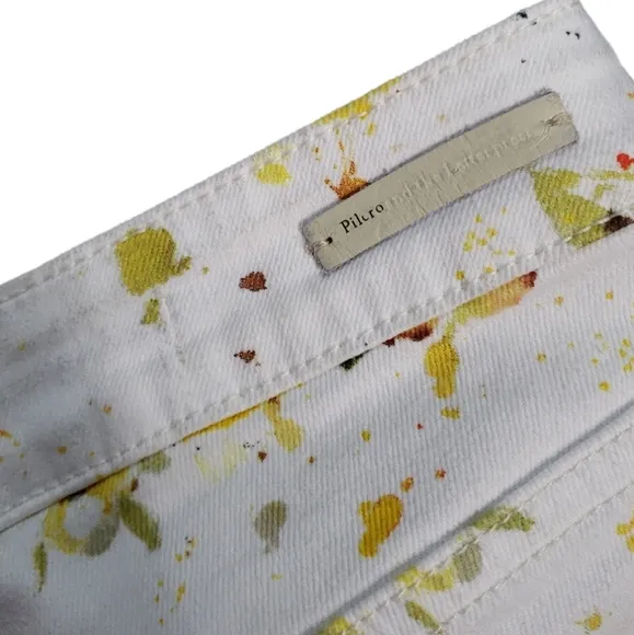 Pilcro and Letterpress for Anthropologie Highrise Lemon Novelty Cropped Jeans 28
