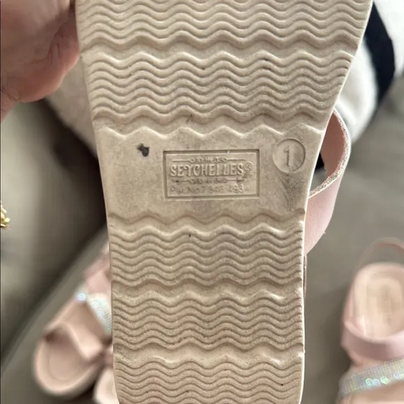 Pink and Silver Strappy Sandals