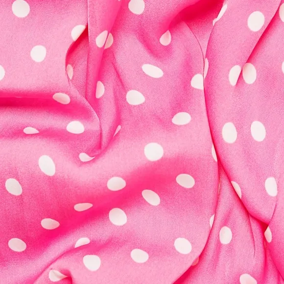 Pink Essentiel Antwerp Vundamental Polka Dot Maxi Wrap Dress