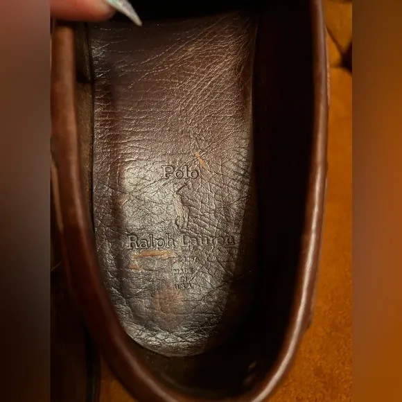 Polo by Ralph Lauren Men's Brown Tassel Slip on Loafer leather size 10