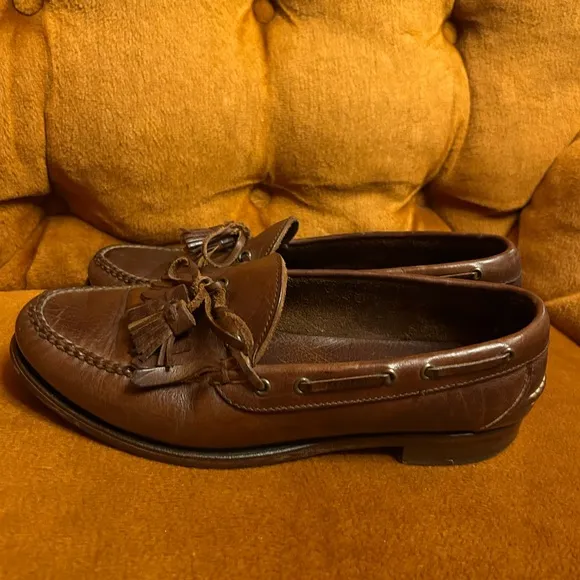 Polo by Ralph Lauren Men's Brown Tassel Slip on Loafer leather size 10