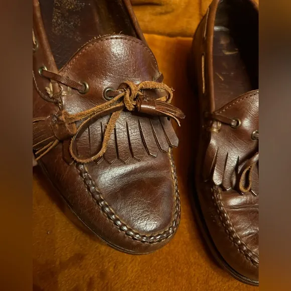 Polo by Ralph Lauren Men's Brown Tassel Slip on Loafer leather size 10