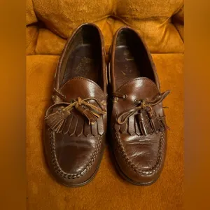 Polo by Ralph Lauren Men's Brown Tassel Slip on Loafer leather size 10