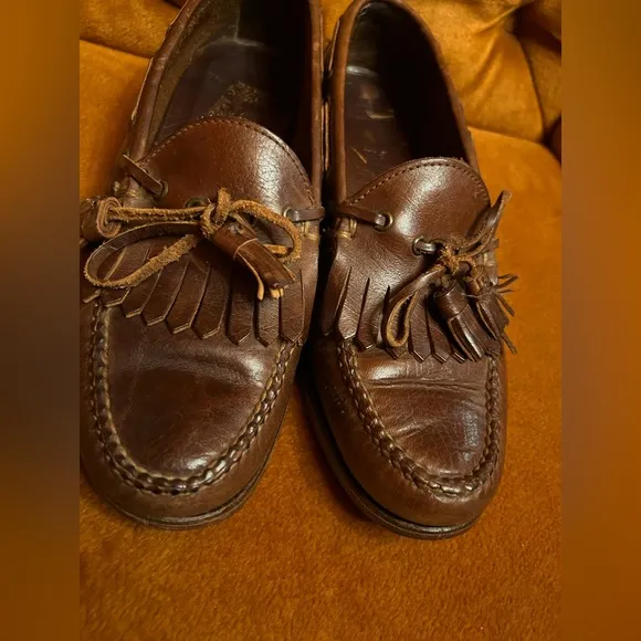 Polo by Ralph Lauren Men's Brown Tassel Slip on Loafer leather size 10