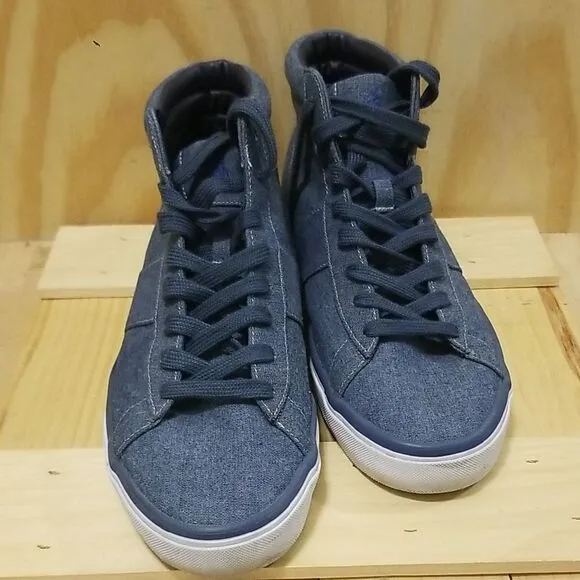 Polo by Ralph Lauren Denim high top Sneakers Mens size 11 1/2