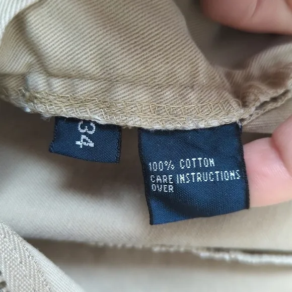 Polo Ralph Lauren 90's Vintage Prospect Classic Relaxed Fit Khaki Shorts Tan 34