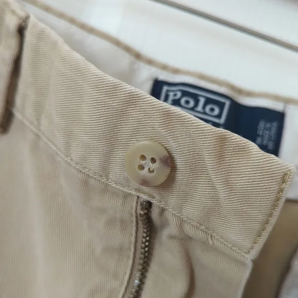Polo Ralph Lauren 90's Vintage Prospect Classic Relaxed Fit Khaki Shorts Tan 34