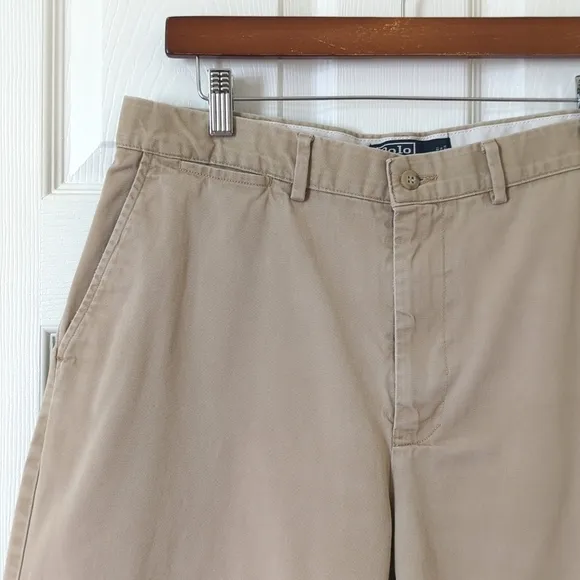 Polo Ralph Lauren 90's Vintage Prospect Classic Relaxed Fit Khaki Shorts Tan 34