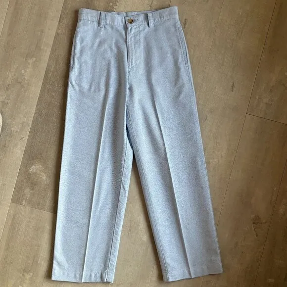 Polo Ralph Lauren Boys 100% Cotton Blue Oxford Slacks Classic Fit Size 7