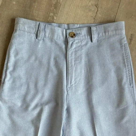 Polo Ralph Lauren Boys 100% Cotton Blue Oxford Slacks Classic Fit Size 7