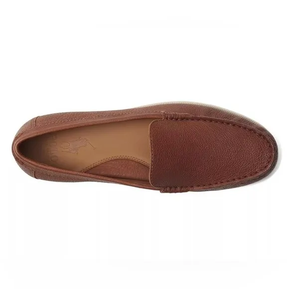 Polo Ralph Lauren Men Merton Leather Venetian Loafers Sz 7 Brown Dress Shoe New