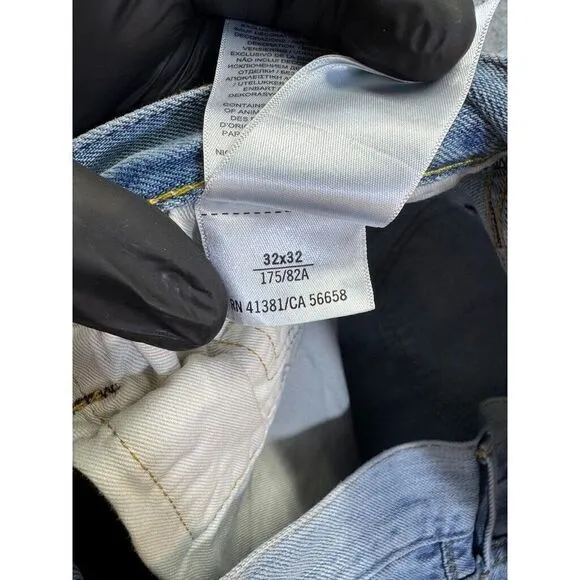 Polo Ralph Lauren Men's Jeans 34x30 Varick Slim‎ Straight Light Wash Distressed