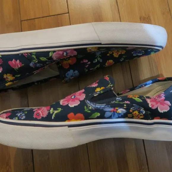 Polo Ralph Lauren Mytton Navy Floral Canvas Men's Sneakers Size 10 D