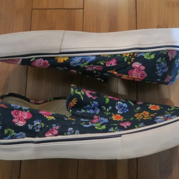 Polo Ralph Lauren Mytton Navy Floral Canvas Men's Sneakers Size 10 D