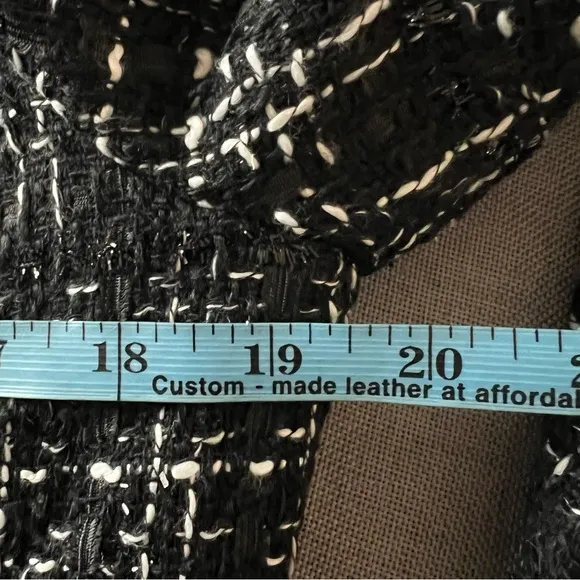 Pomander place tweed Stacie mini dress ladies large black white