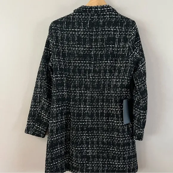 Pomander place tweed Stacie mini dress ladies large black white