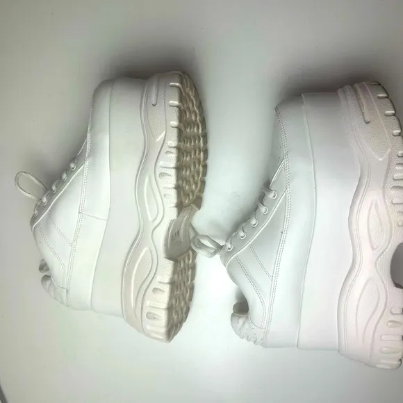 Poster Girl X Dolls Kill White Pay The Bills Super Chunky Platform Sneakers 9