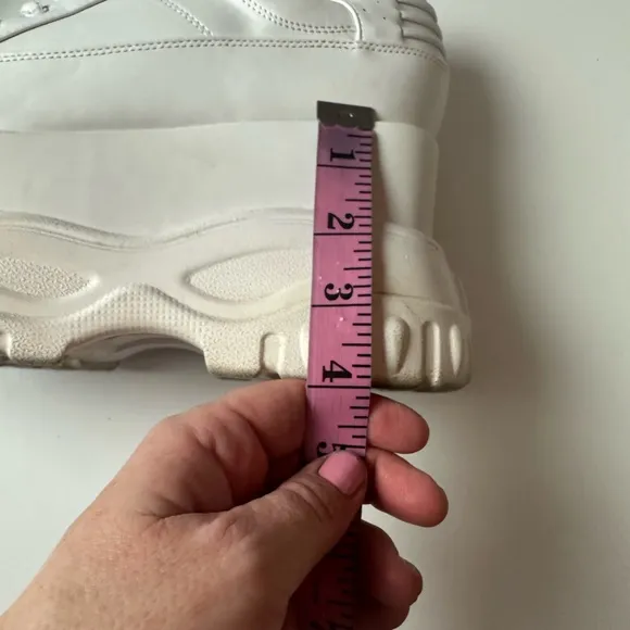Poster Girl X Dolls Kill White Pay The Bills Super Chunky Platform Sneakers 9