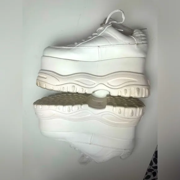 Poster Girl X Dolls Kill White Pay The Bills Super Chunky Platform Sneakers 9